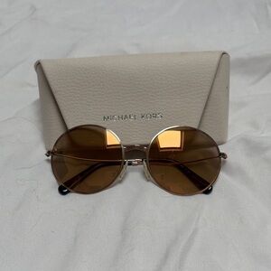 Michael Kors Round Sunglasses in Brown and Gold